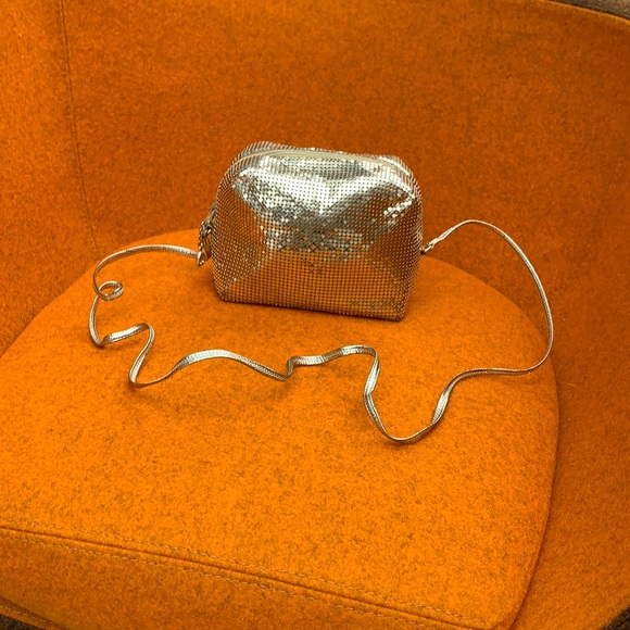 Whiting & Davis Vintage Gold Metal Crossbody Bag RARE - Picture 4 of 12